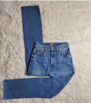 Mother High Waisted Rider Ankle Fray Jeans 26 / 2
